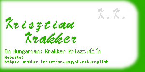 krisztian krakker business card